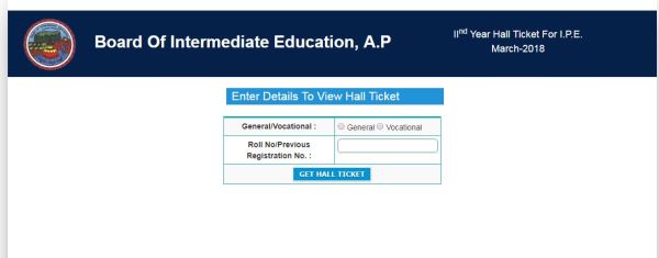 Intermediate hall tickets 2018