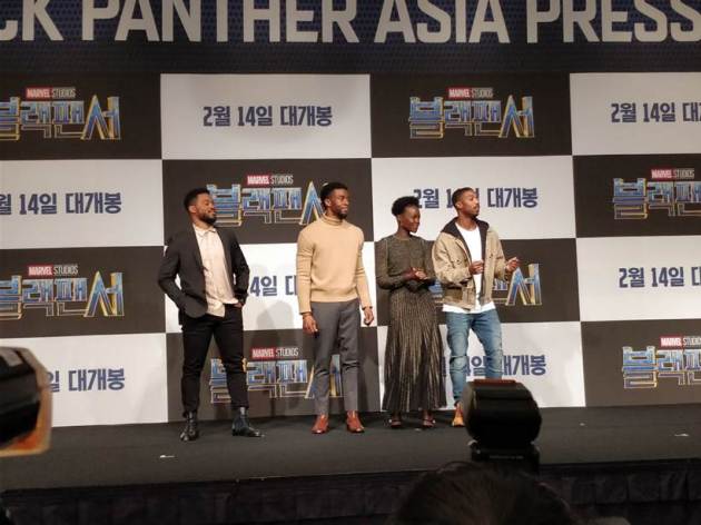 black panther premiere Chadwick Boseman Lupita Nyong’o Michael B Jordan ryan coogler
