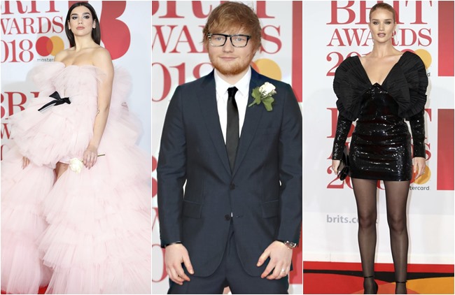 Brit Awards 2018, Brit Awards white roses, Brit Awards Time's Up, Brit Awards Ed Sheeran, Brit Awards Beyonce, Kylie Minogue, Justin Timberlake, indian express, indian express news