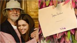 deepika padukone gets token of appreciation from amitabh bachchan