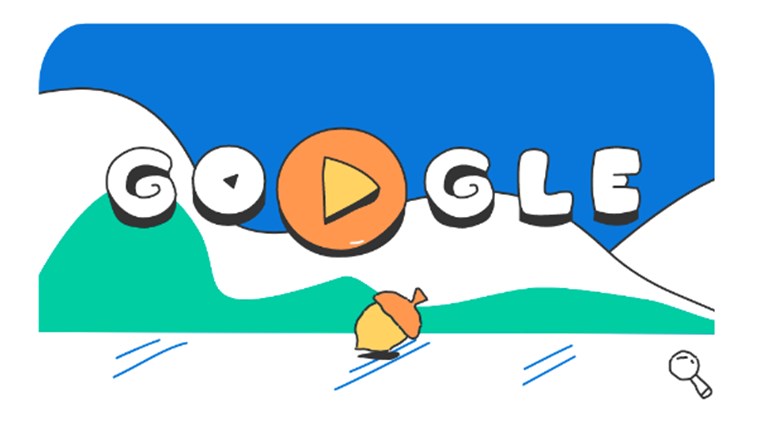 Google Doodle celebrates Day 14 of Winter Olympic Games featuring Squirrel  playing ice hockey