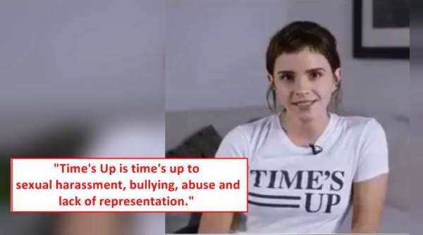 time's up, bafta awards, emma watson, time's up in UK, celebrities in black at bafta, #time'sUp, indian express, indian express news