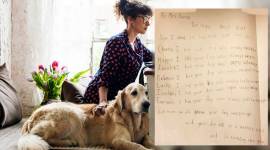 emotional letter by a kid, A thoughtful young boy wrote his teacher a note after her dog died