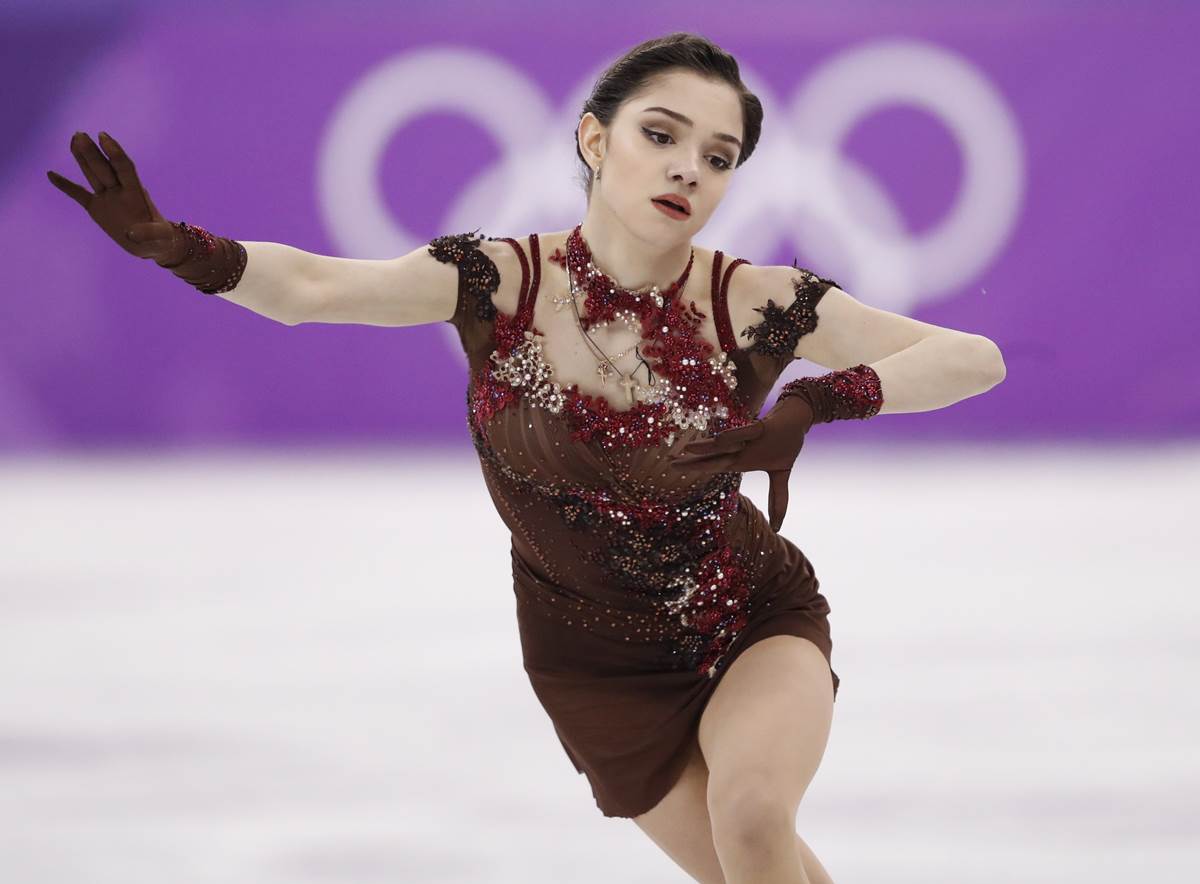 Hello Russia Evgenia Medvedeva 掲載！ Evgenia Medvedeva Rus Figure Skating Evgenia Editorial Stock