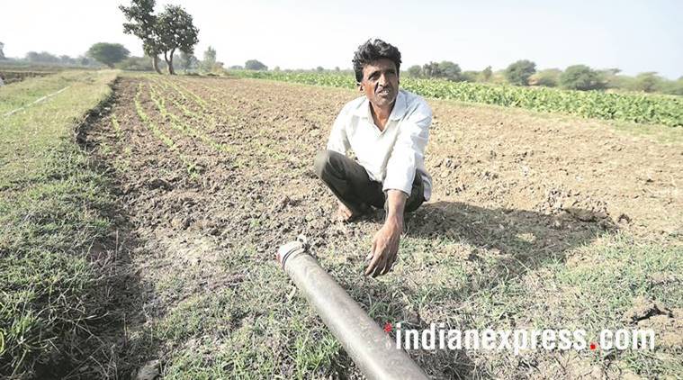 narmada canal, gujarat, narmada river water, guj farmers, agriculture, irrigation, sardar sarovar dam, indian express