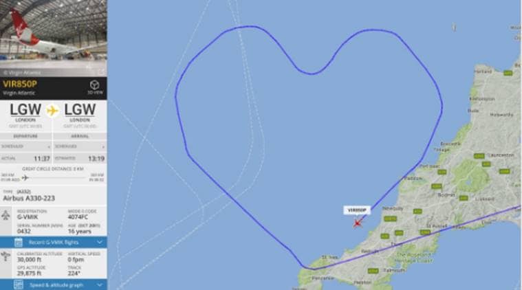 flight makes heart, flight reroutes to make heart, heart formation by flight, flight heart formation,