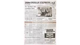 indian express front page, Indian express forty years ago, Indian express on February 7, 1977, Indian express editorial