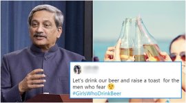 Manohar Parrikar, Girls drinking beer, parrikar's statement on girls, Goa CM, State Youth Parliament, Goa secretariat, Goa alcohol consumption, indian express