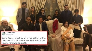 Imran Khan, Imran Khan wedding, Imran Khan wedding pictures, Imran Khan wedding Bushra Maneka, Imran Khan Marriage, Imran Khan 3rd marriage, Reham Khan, Imran Khan first wife, Third Wife of Imran Khan, Indian Express, Indian Express news