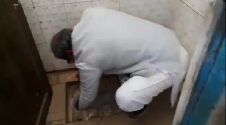 VIDEO: BJP MP cleans clogged school toilet in Madhya Pradesh with bare  hands | India News,The Indian Express