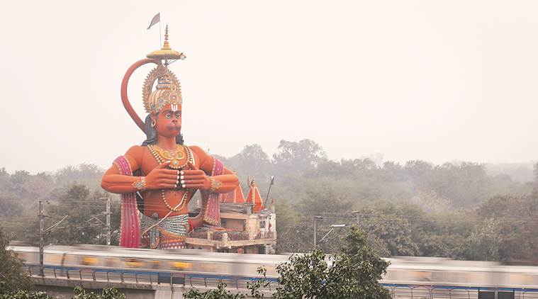 Up in the air: A day in the life of Delhi’s 108-ft Hanuman statue
