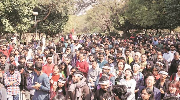 JNU staff, JNU staff obstruction, Delhi HC, Delhi High Court, Compulsory attendance row, JNU Compulsory attendance row, India News, Indian Express, Indian Express News
