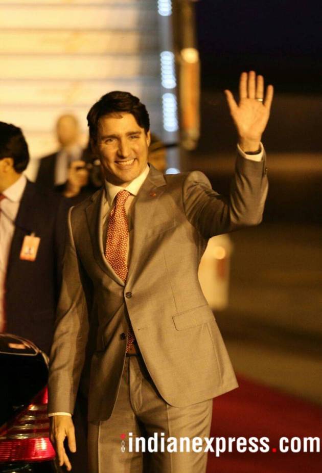justin trudeau photos, justin trudeau pics, trudeau family images, canada pm images, justin trudaeu family photos, justin trudeau india visit pictures, canadian pm in india pics, indian express