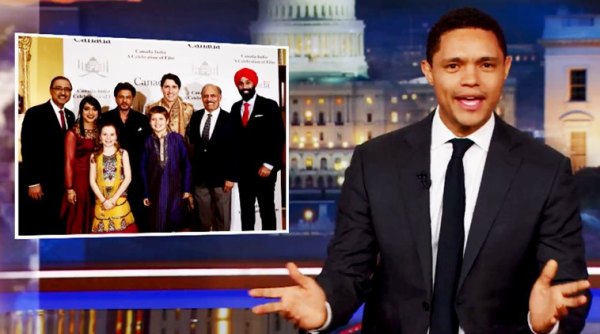 Justin Trudeau, Justin Trudeau india, Justin Trudeau outfit, trevor noah Justin Trudeau, trevor noah, the daily show, trudeau roast, indian express, indian express news