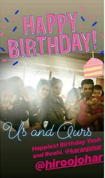 karan johar twins birthday party