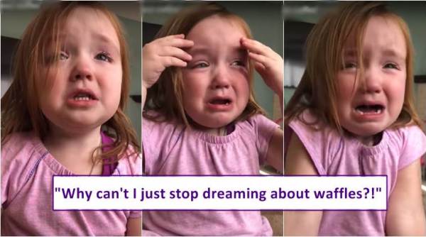 viral video, girl crying over waffle, viral video of girl crying over waffle, kids videos, funny kids video, children viral videos, indian express, indian express news