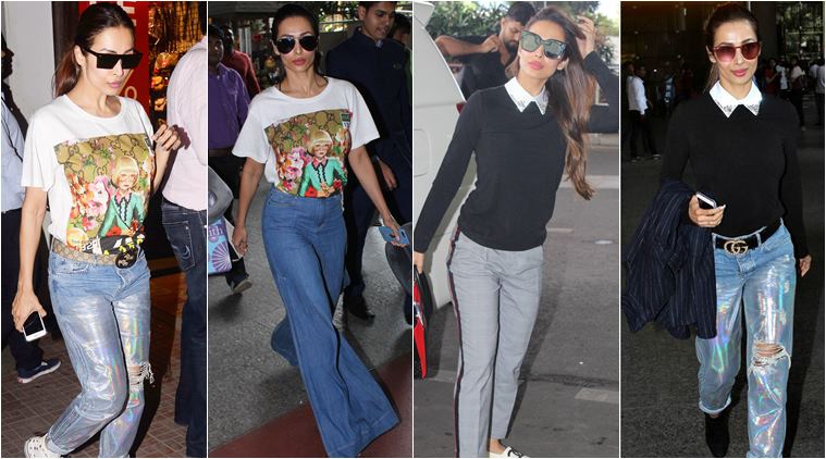 Malaika Arora shows you how to experiment with blue denim jeans ...