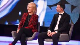 Martina Navratilova and Ryan Giggs at Laureus Sports Awards