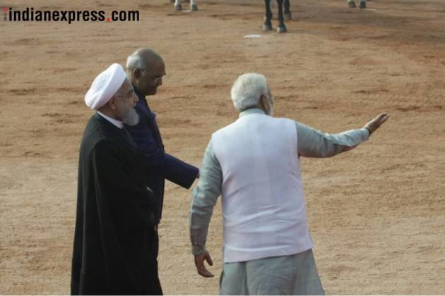 hassan rouhani photos, Narendra Modi pics, iran president images, rouhani india visit pictures, pm Modi images, Hassan Rouhani India visit pics, Ram Nath Kovind, Indian Express photos