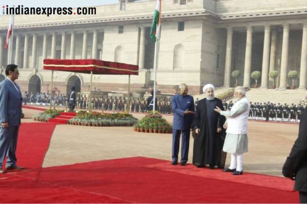 hassan rouhani photos, Narendra Modi pics, iran president images, rouhani india visit pictures, pm Modi images, Hassan Rouhani India visit pics, Ram Nath Kovind, Indian Express photos