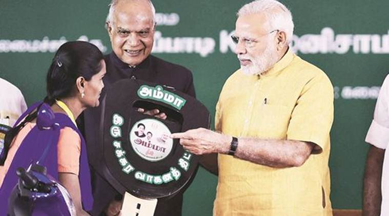 modi, amma scheme, narendra modi tamil nadu visit, indian express