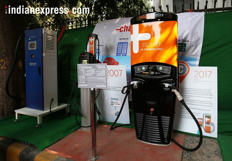 All electric cars by 2030? Nitin Gadkari inaugurates EV charging points