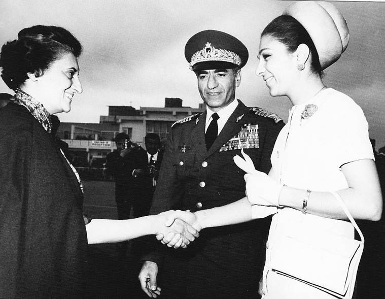 indira gandhi with shah of iran