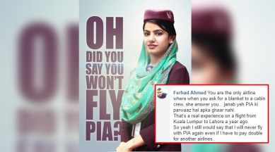 Pakistani airlines hilariously trolled with complaints on Facebook after  they put up ad on why everyone should fly with them | Trending News,The  Indian Express