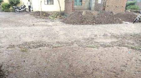 Bengaluru weather, Bangalore hailstorm, Bangalore temperature, Hail storm, Indian Express