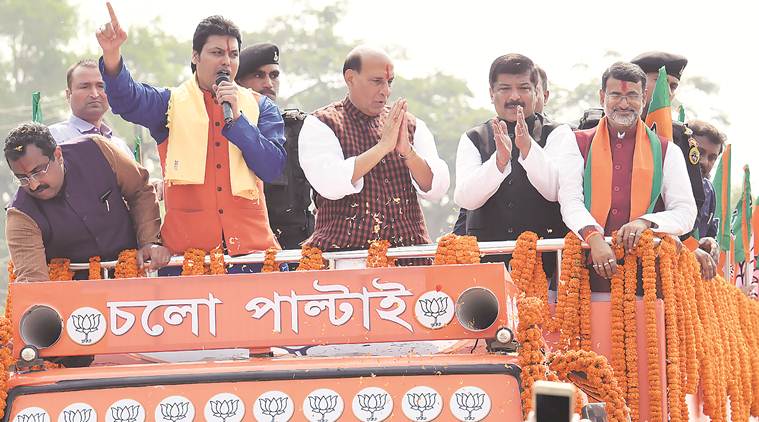 Rajnath slams Manik Sarkar govt, says Tripura wants change 