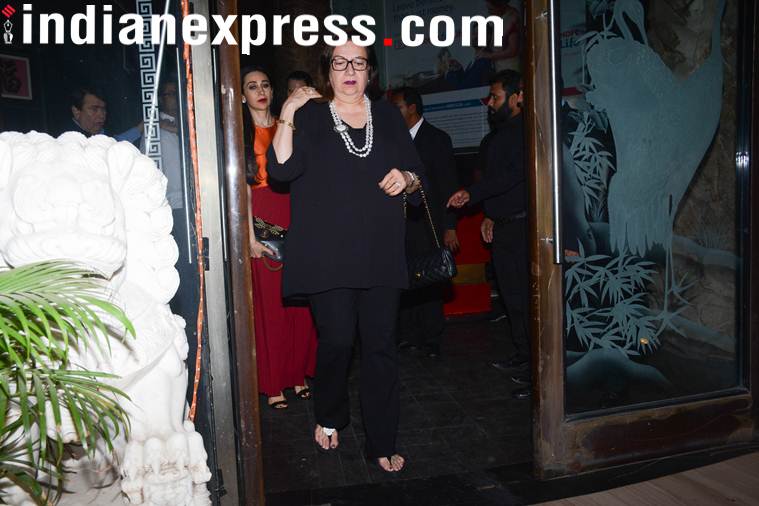 babita kapoor at randhir kapoor birthday party