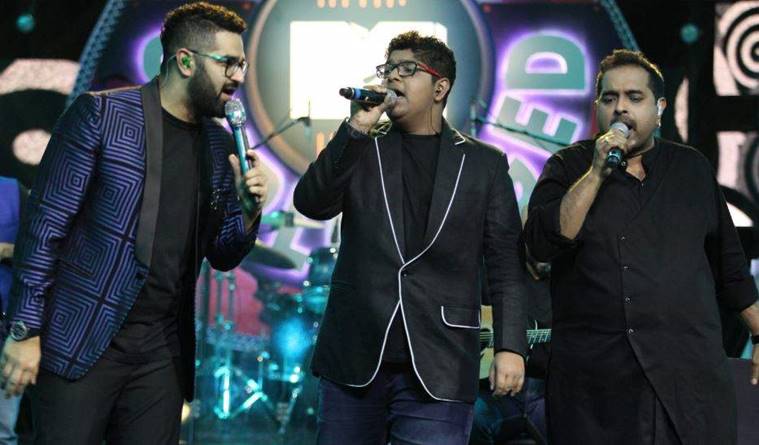 Shankar Mahadevan with sons Siddharth and Shivam