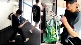 skeleton theft, three men steal skeleton, video of skeleton theft, police looking for skeleton thieves, robbing skeleton, viral video, indian express, indian express news