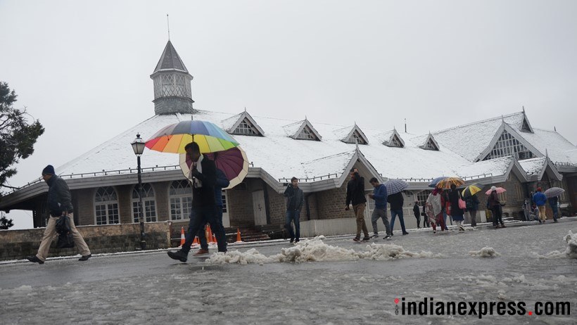 Snowfall, Snowfall in Shimla, Shimla snowfall, Srinagar snowfall, Snow fall photos, Snow fall pictures, India news, indian express news
