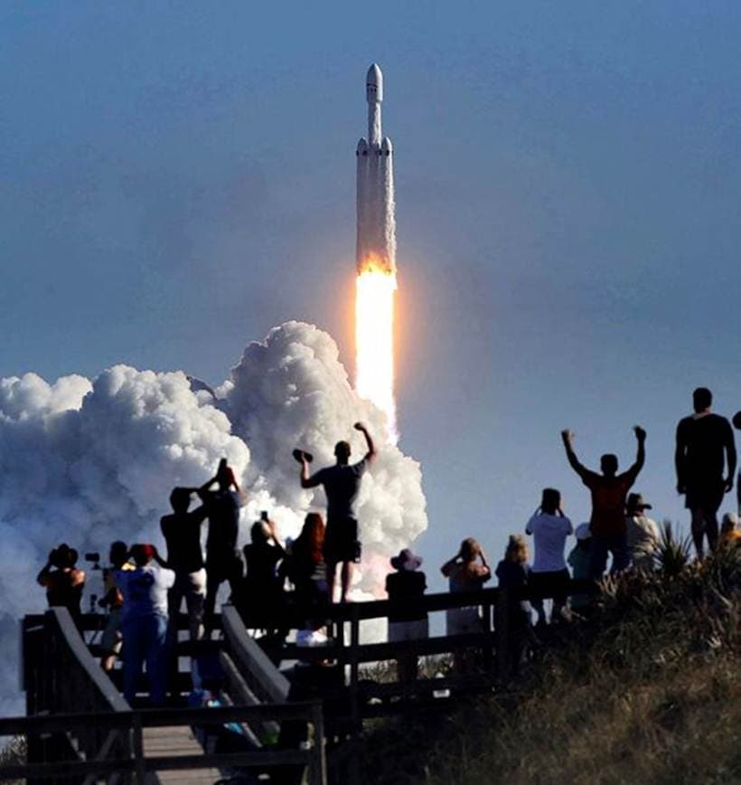 spacex rocket launch, elon musk, kennedy research center, spacex falcon rocket, Falcom Heavy, SpaceX launch, Rocket Launch, Tech news, Indian Express