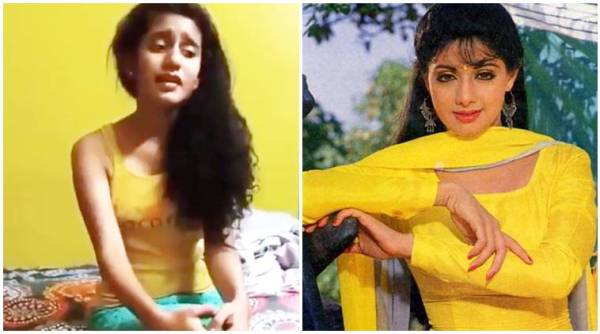 priya prakash varrier, priya prakash varrier video, sridevi, sridevi death, sridevi tribute, sridevi songs, sridevi priya prakash varrier, indian express, indian express news