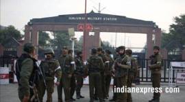 sunjuwan camp, stones pelted at sunjuwan camp, indian express, jammu kashmir news, sunjuwan military station, kashmir terror, kashmir police, sunjuwan camp attack