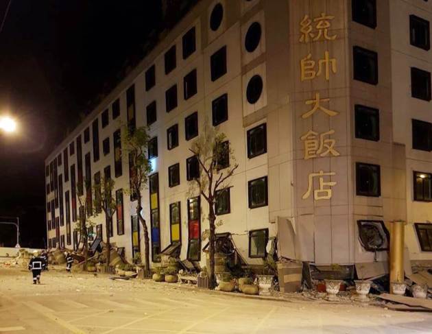 taiwan quake, taiwan earthquake pictures, taiwan building collpase images, taiwan earthquake images, taiwan quake pics, taiwan building tiliting images, indian express