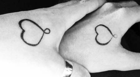 tattoo, matching tattoo, valentine day tattoo, feather tattoo, heart beat tattoo, valentine day, wedding annivesary, get inked, arrow tattoo, partner name tattoo ideas, tattoo ideas, indian express, indian exoress news'