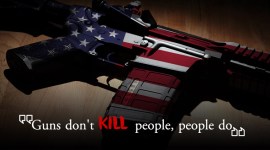 gun with american flag