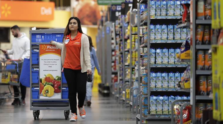 Walmart online business, e-commerce sites, Amazon Web Services, Walmart retail sales, digital sales, cloud storage, Google, Amazon online sales, Microsoft, cloud-powered big data, IBM