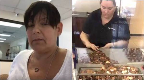 rising water bills in Florida, Florida woman pays a bill of $493 with 49,300 coins, Dana McCool from Deltona