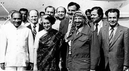 Indira gandhi with yasser arafat