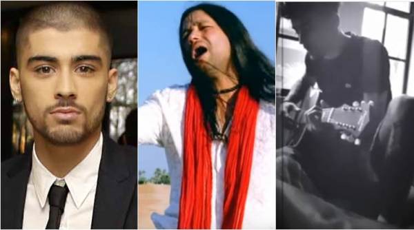 zayn malik, zayn malik singing teri deewani, zayn malik kailash kher, zayn malik singing kailash kher songs, indian express, indian express news
