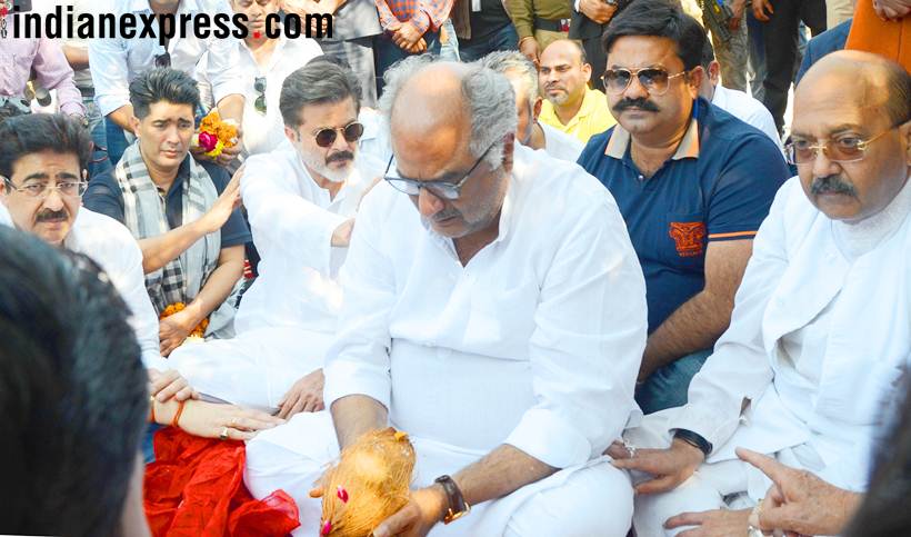 sridevi asthi visarjan in haridwar