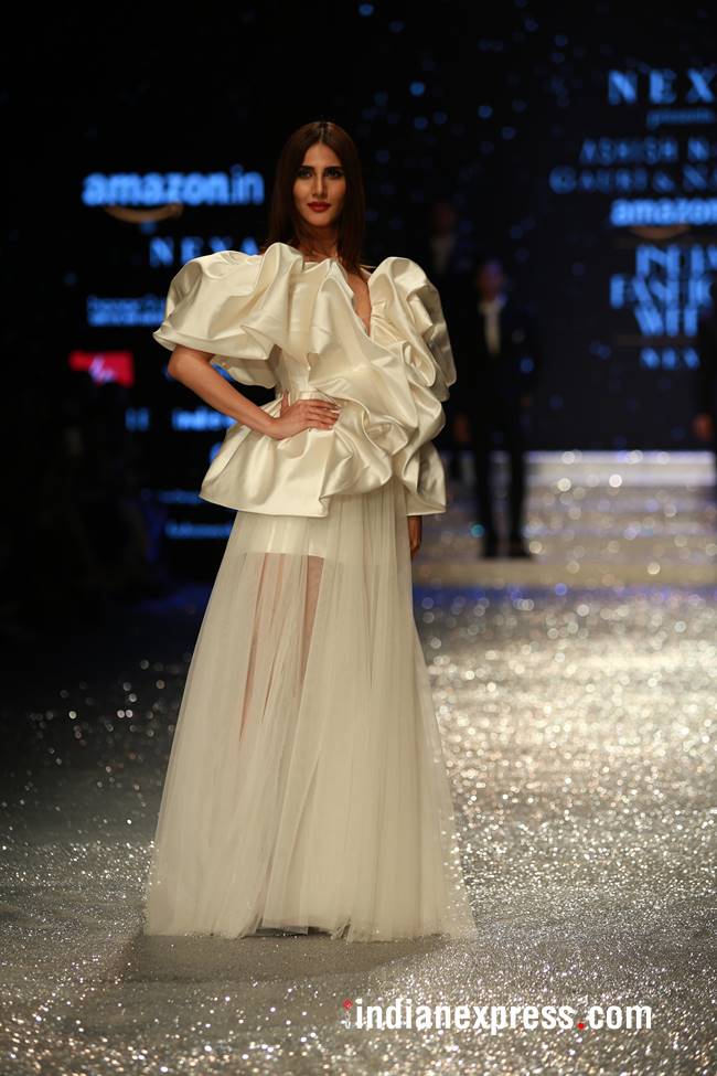 Amazon Fashion Week, Amazon Fashion Week Gauri and Nainka, Amazon Fashion Week Vaani Kapoor, Amazon Fashion Week Diana Penty, Amazon Fashion Week Shyamal and Bhumika, Amazon Fashion Week latest photos, Amazon Fashion Week Abraham and Thakore, indian express, indian express news