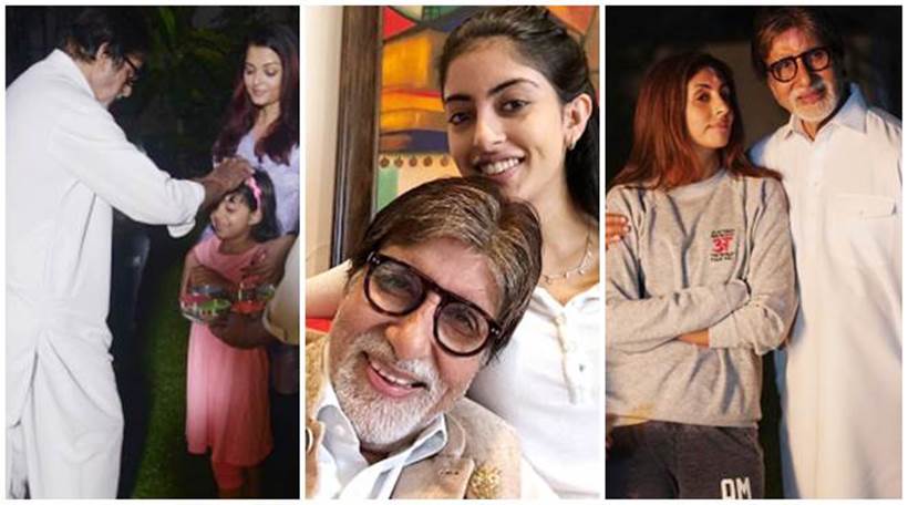 Amitabh Bachchan, Aaradhya Bachchan, Navya Naveli, Aishwarya Rai Bachchan Shweta Bachchan