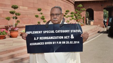 protest for special status to Andhra Pradesh