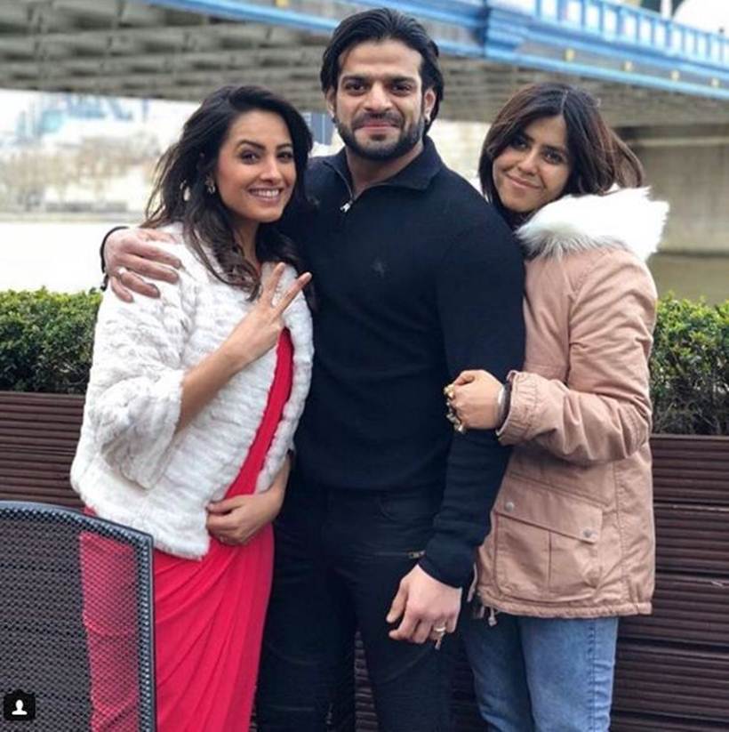 karan patel photos with anita and ekta kapoor