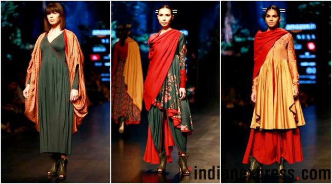 Amazon India Fashion Week AW’18, AIFW 2018, AIFW Day 3, Anju Modi, Shivan and Narresh, Nida Mahmood, Wendell Rodricks, Pinnacle by Shruti Sancheti, Esha Amiin, Gaurav Jai Gupta, celeb fashion, bollywood fashion, indian express, indian express news